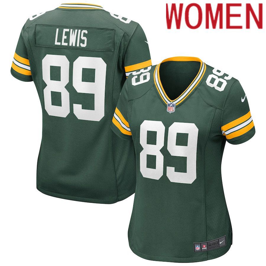 Women Green Bay Packers 89 Marcedes Lewis Nike Green Game NFL Jersey